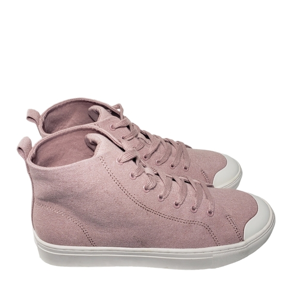 Universal Thread Pink Lace Up High Top Sneakers Sz 10 - Picture 4 of 9